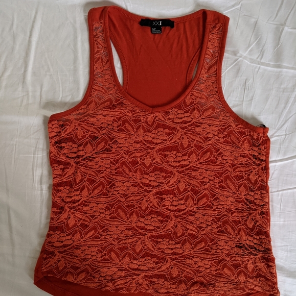 XXI Forever 21 Lace Tank in Burnt Orange - Picture 2 of 4